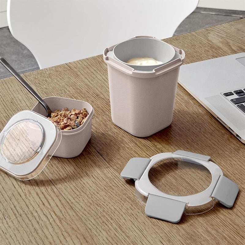 Afbeelding laden in galerijviewer, Sunware sigma home food to go lunch beker roze lichtgrijs 11,5 x 11,5 x 18,5 cm