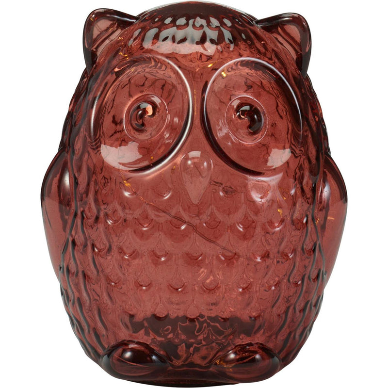 Afbeelding laden in galerijviewer, Home styling uil met led glas 15cm 4 assorti