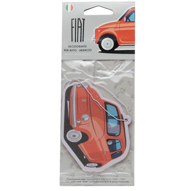 Afbeelding laden in galerijviewer, Sinaasappel - retro rood fiat 500 luchtverfrisser