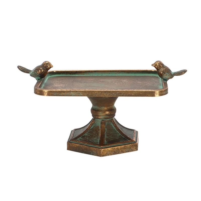 Afbeelding laden in galerijviewer, Esschert design aged metal vogelbad m 28,9x16x15cm gietijzer