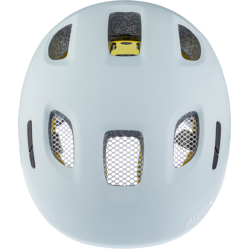 Afbeelding laden in galerijviewer, Olympic sportswear alpina sports kinderhelm ximo 2 mips 47-51 mat pastel blauw