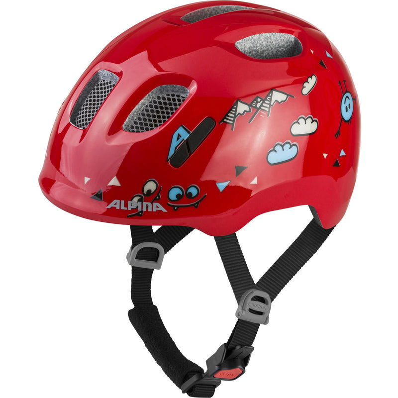 Afbeelding laden in galerijviewer, Olympic sportswear alpina sports kinderhelm ximo 2 red smile 45-49 glans