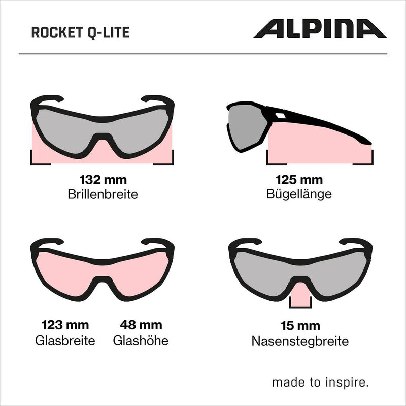 Afbeelding laden in galerijviewer, Olympic sportswear alpina sports sportbril rocket q-lite mat grijs