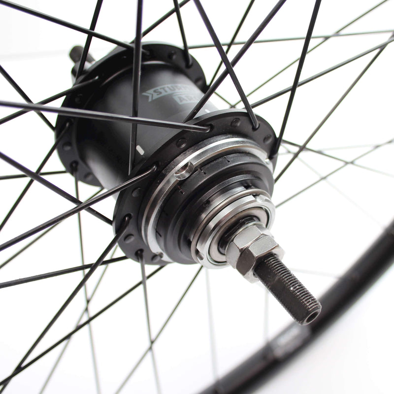 Afbeelding laden in galerijviewer, Roland achterwiel 28 sa a2k 2-speed rival26 zwart rvs spk