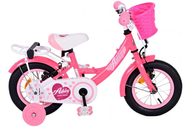 Afbeelding laden in galerijviewer, Volare Ashley Kinderfiets Meisjes 12 inch Roze Rood Twee handremmen