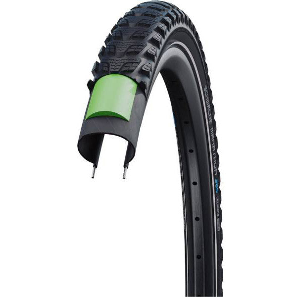 Afbeelding laden in galerijviewer, Buitenband Schwalbe Marathon 365 GreenGuard 28 x 1.40 37-622mm - zwart met reflectie