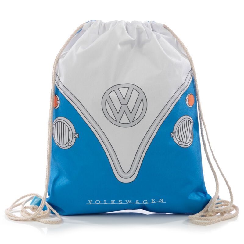 Afbeelding laden in galerijviewer, Vw busje t1 blauw trekkoord rugzak