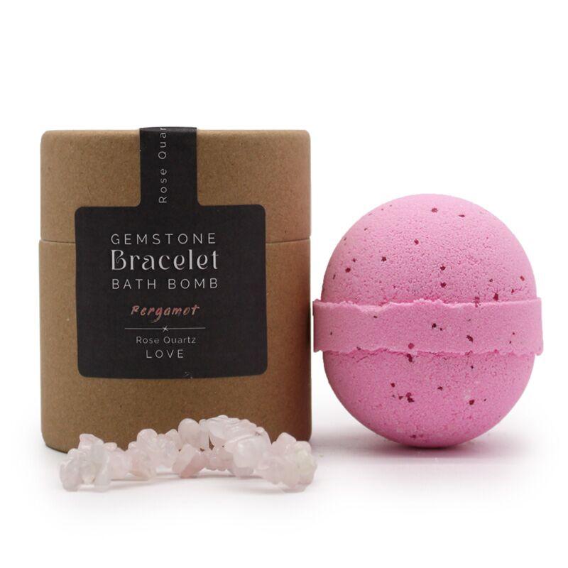 Afbeelding laden in galerijviewer, Rozenkwarts armband shea boter bergamot bruisbal
