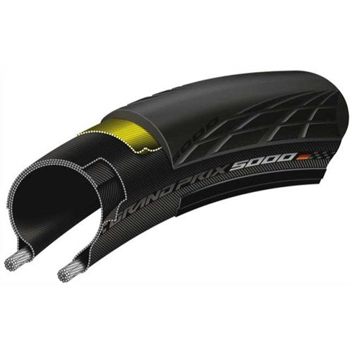 Afbeelding laden in galerijviewer, Continental Grand Prix 5000 vouwband, racefiets, 28-622, zwart
