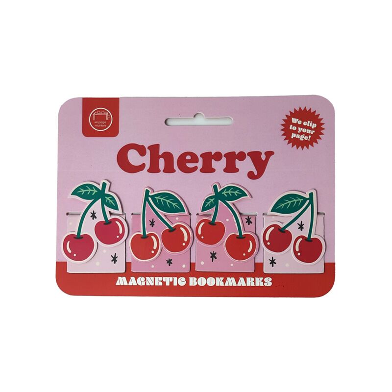 Afbeelding laden in galerijviewer, Kersen magnetische boekenlegger set cherry