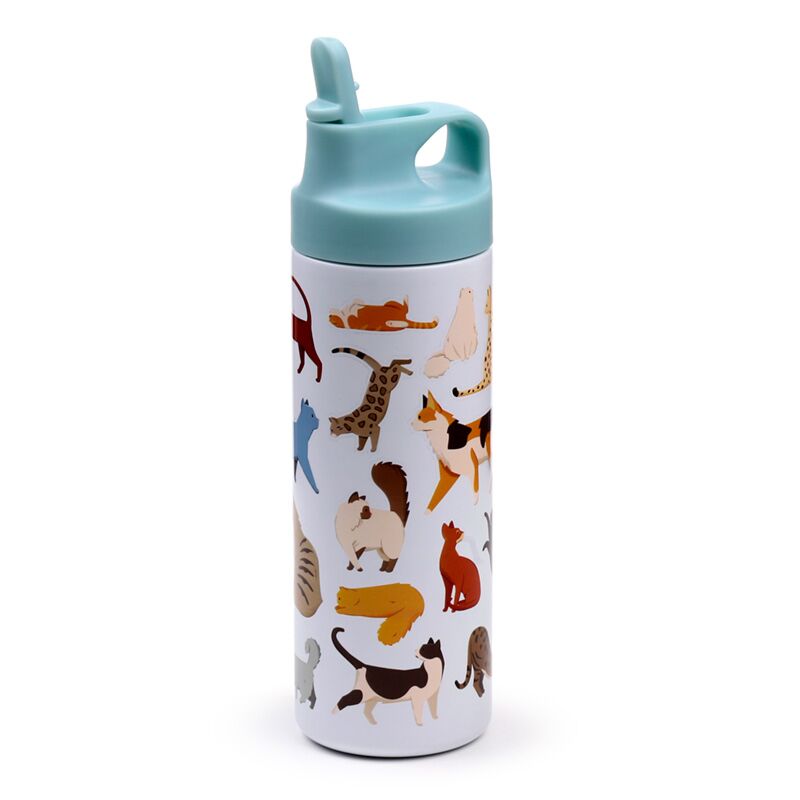 Afbeelding laden in galerijviewer, Feline fine katten thermosfles flip top 500ml
