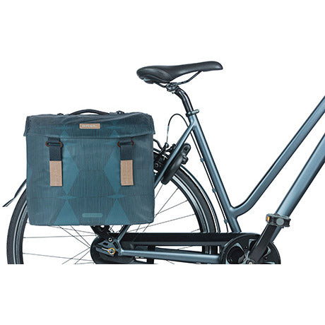 Afbeelding laden in galerijviewer, Basil dubbele fietstas elegance mik 40-49 liter - estate blauw