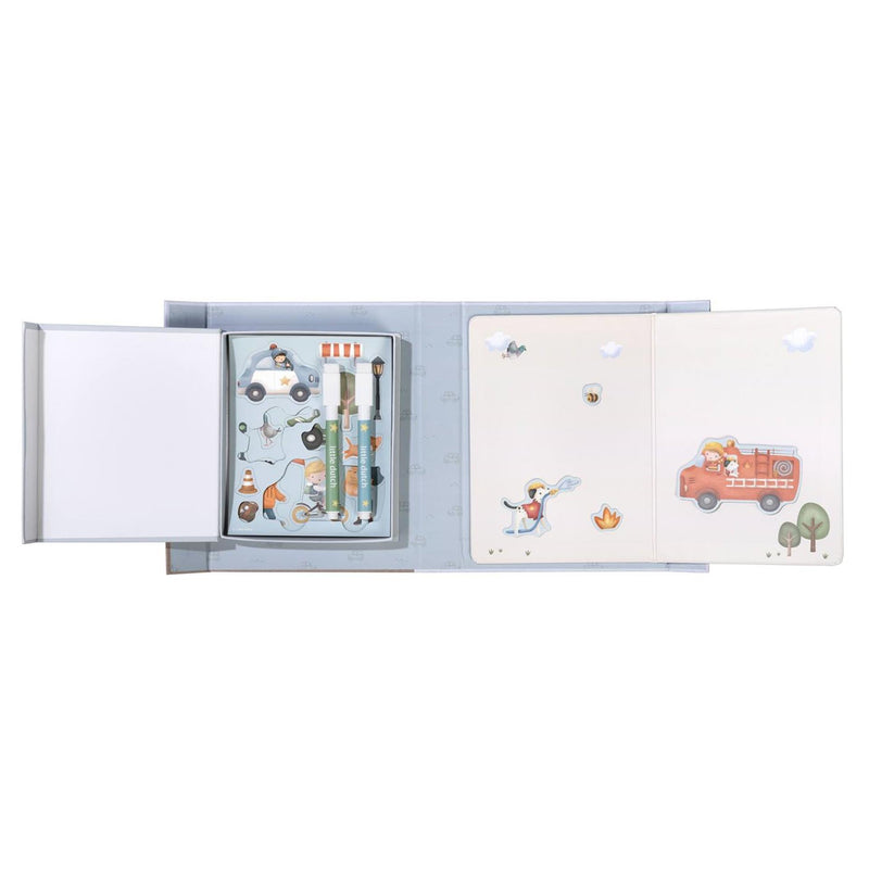 Afbeelding laden in galerijviewer, Little dutch magneetset jim vehicles - complete set - cadeautip - creatief speelgoed