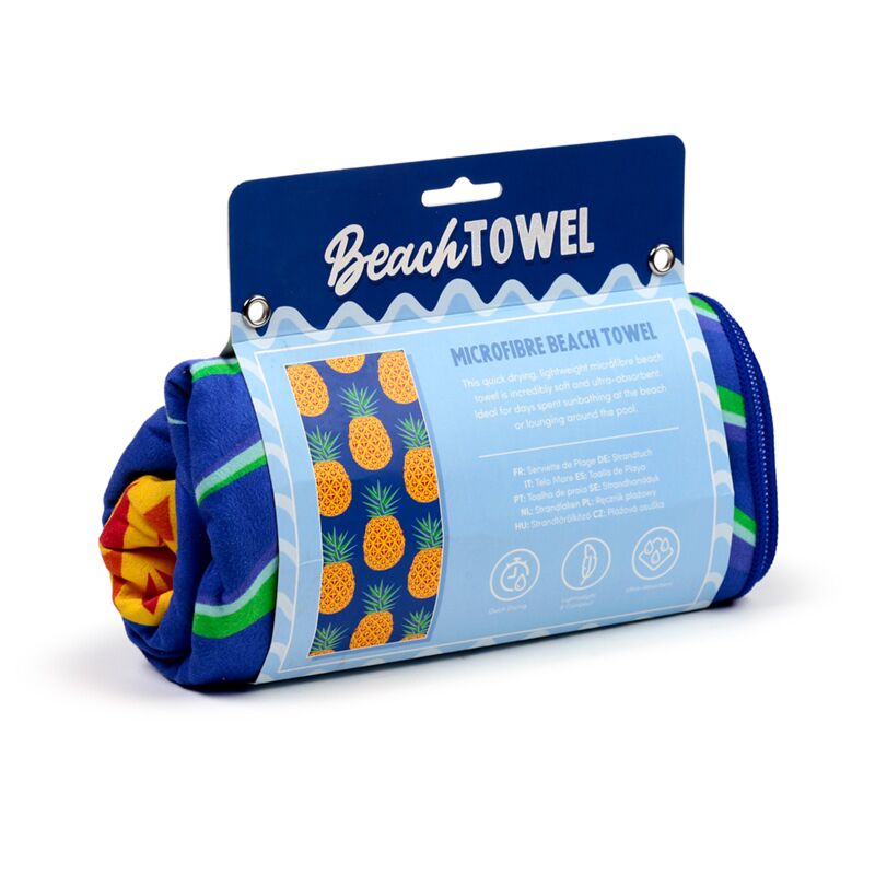 Afbeelding laden in galerijviewer, Ananas print microvezel strandhanddoek