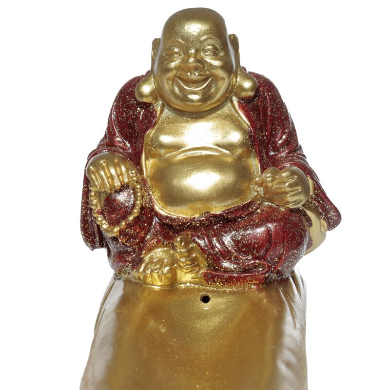 Afbeelding laden in galerijviewer, Mini glitter chinese lachende boeddha wierookhouder