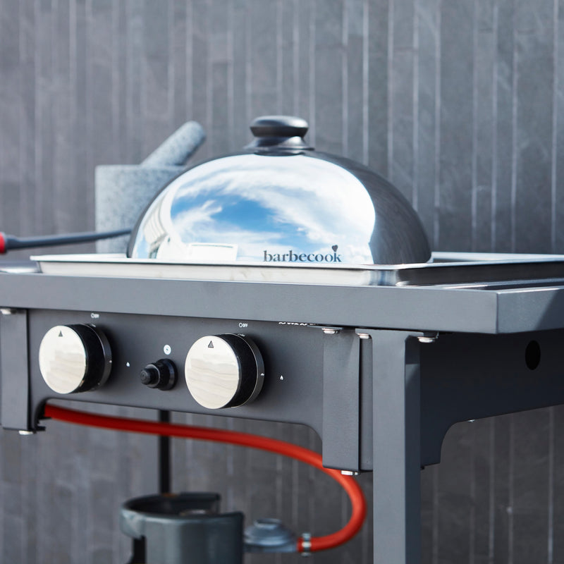 Afbeelding laden in galerijviewer, Barbecook olivia plancha dome uit rvs ø 30cm