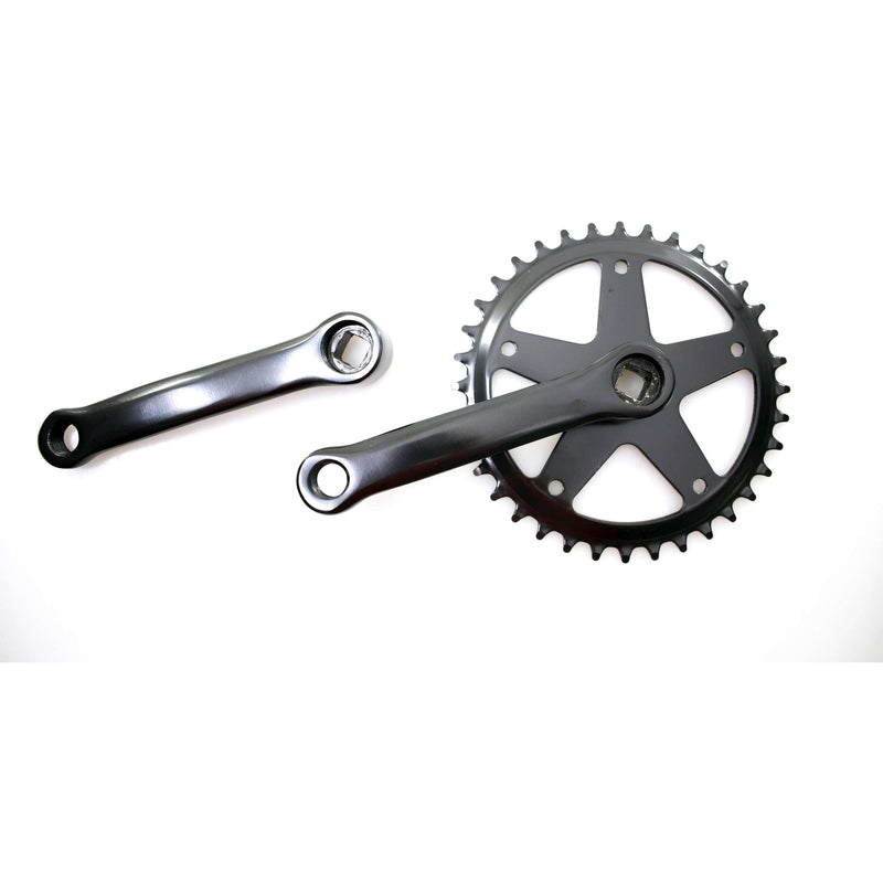 Afbeelding laden in galerijviewer, Crankstel fausto 36t | 127mm | staal | zwart