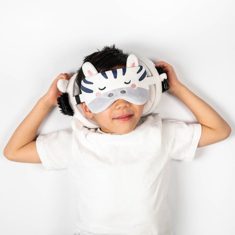 Afbeelding laden in galerijviewer, Ty relaxeazzz adoramals bali de zebra rond reiskussen slaapmasker
