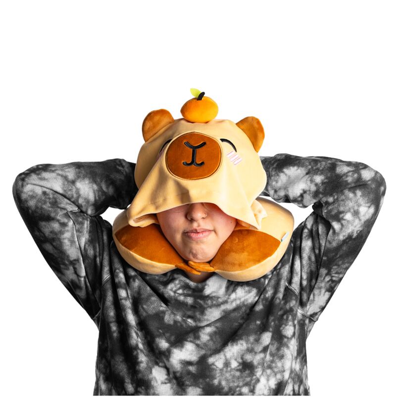 Afbeelding laden in galerijviewer, Puch hoodeazzz duke de capybara memory foam reiskussen caon
