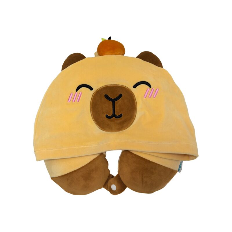 Afbeelding laden in galerijviewer, Puch hoodeazzz duke de capybara memory foam reiskussen caon