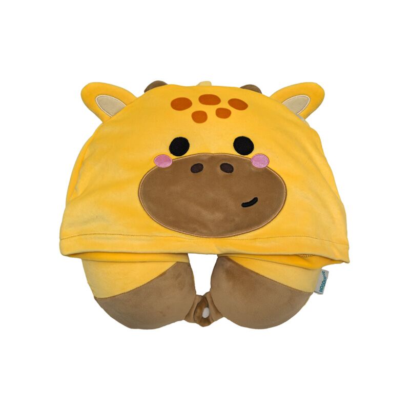 Afbeelding laden in galerijviewer, Puch hoodeazzz adoramals raffi de giraffe memory foam reiskussen caon