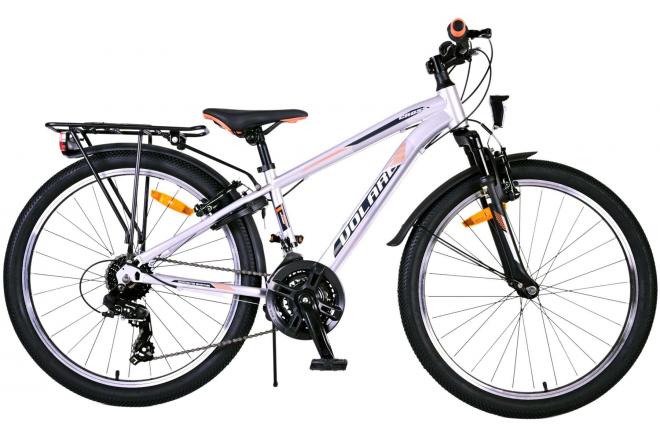 Afbeelding laden in galerijviewer, Volare Cross Kinderfiets Jongens 24 inch Zilver 18 versnellingen Twee handremmen