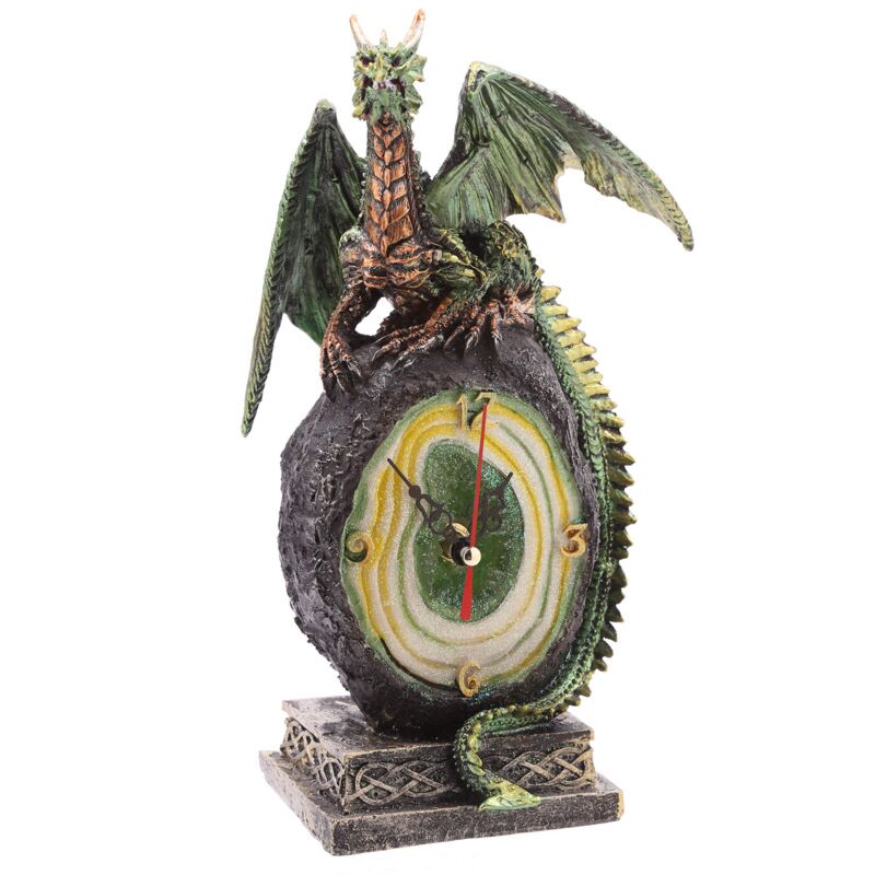 Afbeelding laden in galerijviewer, Geode draak mantel klok