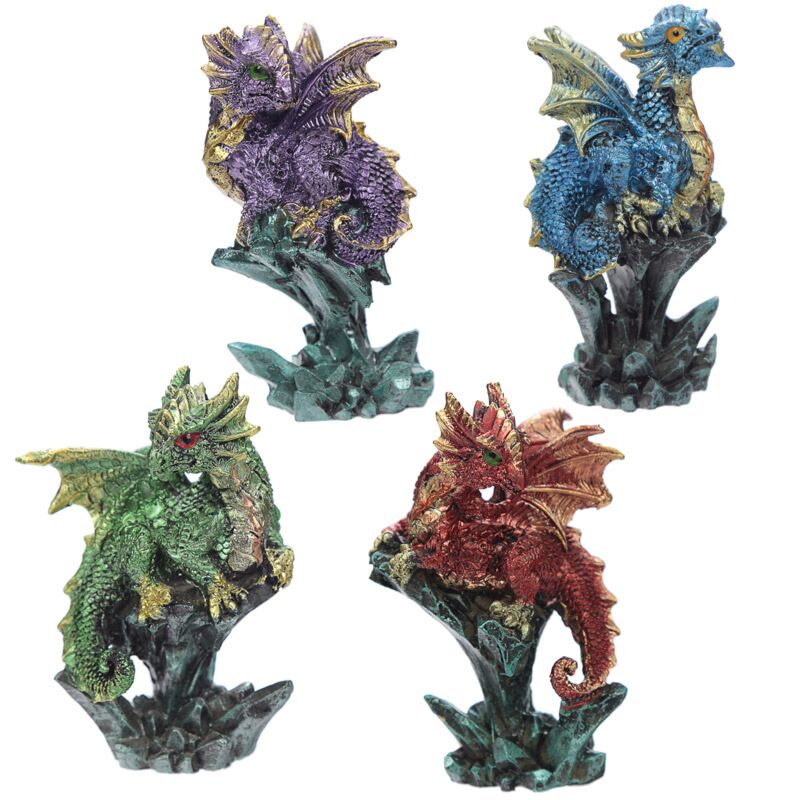 Afbeelding laden in galerijviewer, Enchanted nightmare draak - mini bergkristal