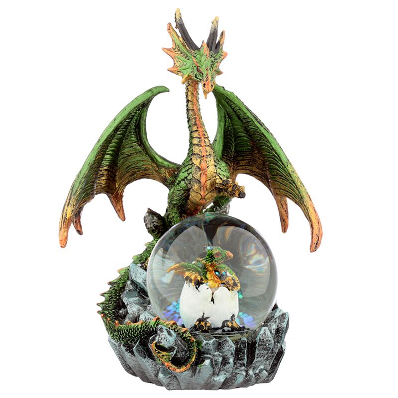 Afbeelding laden in galerijviewer, Dark legends kristallen bol draak sneeuwbol
