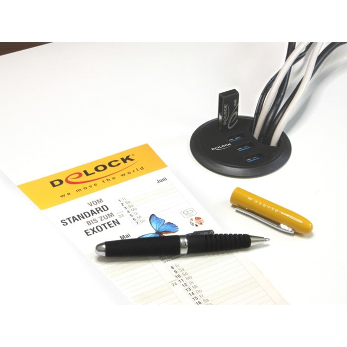 Afbeelding laden in galerijviewer, DeLOCK In-Desk Hub 4 Port USB 3.0
