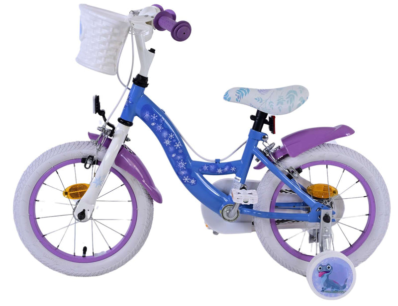 Afbeelding laden in galerijviewer, Disney Frozen 2 Kinderfiets Meisjes 14 inch Blauw Paars Twee handremmen