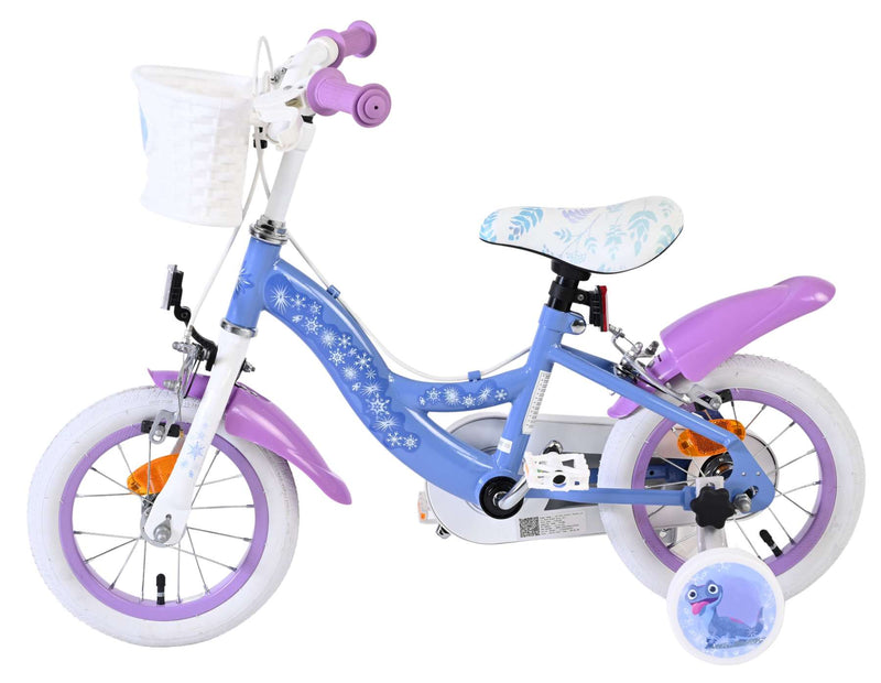 Afbeelding laden in galerijviewer, Disney die eiskönigin disney frozen 2 kinderfiets - meisjes - 12 inch - blauw paars - twee handremmen