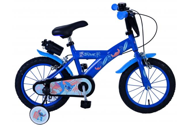 Afbeelding laden in galerijviewer, Stitch Stitch Kinderfiets Jongens 14 inch Blauw Twee handremmen