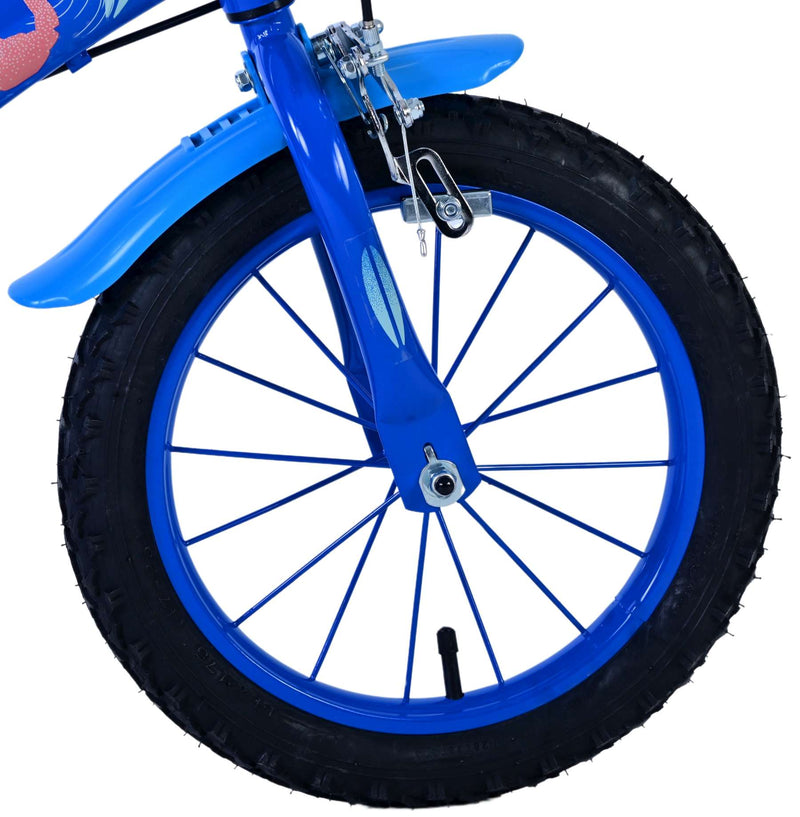Afbeelding laden in galerijviewer, Stitch Stitch Kinderfiets Jongens 14 inch Blauw Twee handremmen