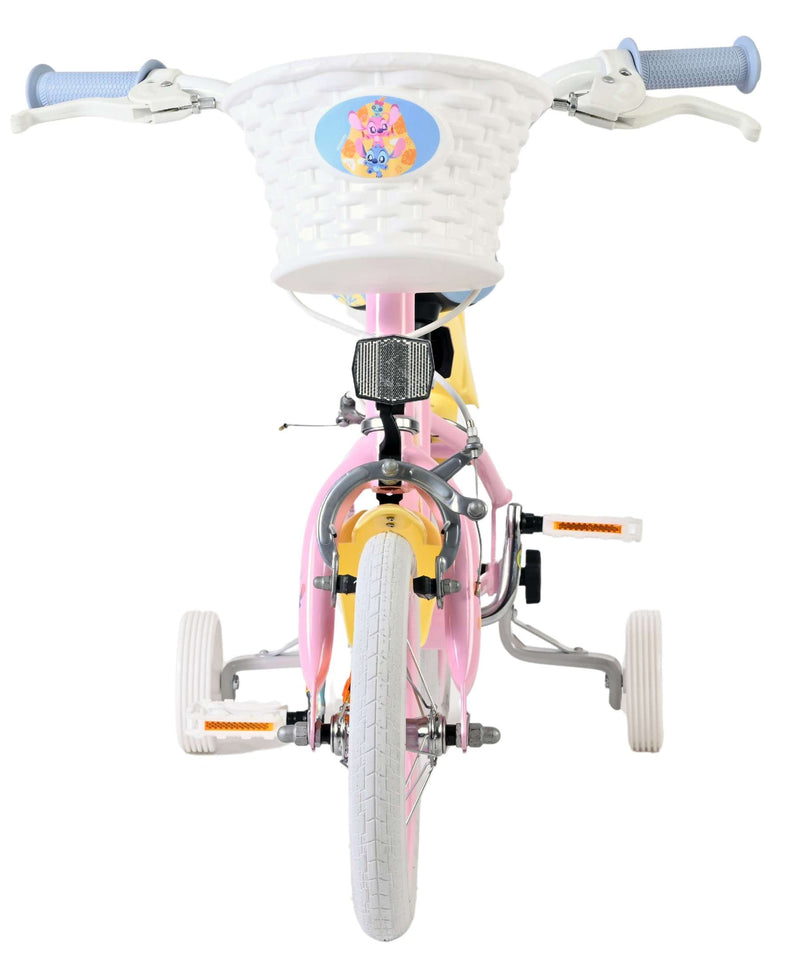 Afbeelding laden in galerijviewer, Stich disney stitch kinderfiets - meisjes - 12 inch - twee handremmen - roze