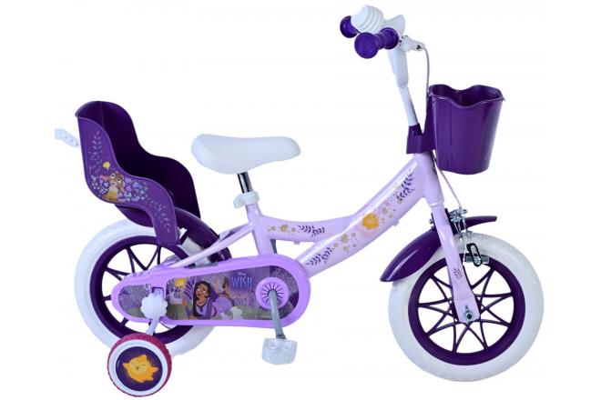 Afbeelding laden in galerijviewer, Wish Wish Wish Kinderfiets Meisjes 12 inch Paars