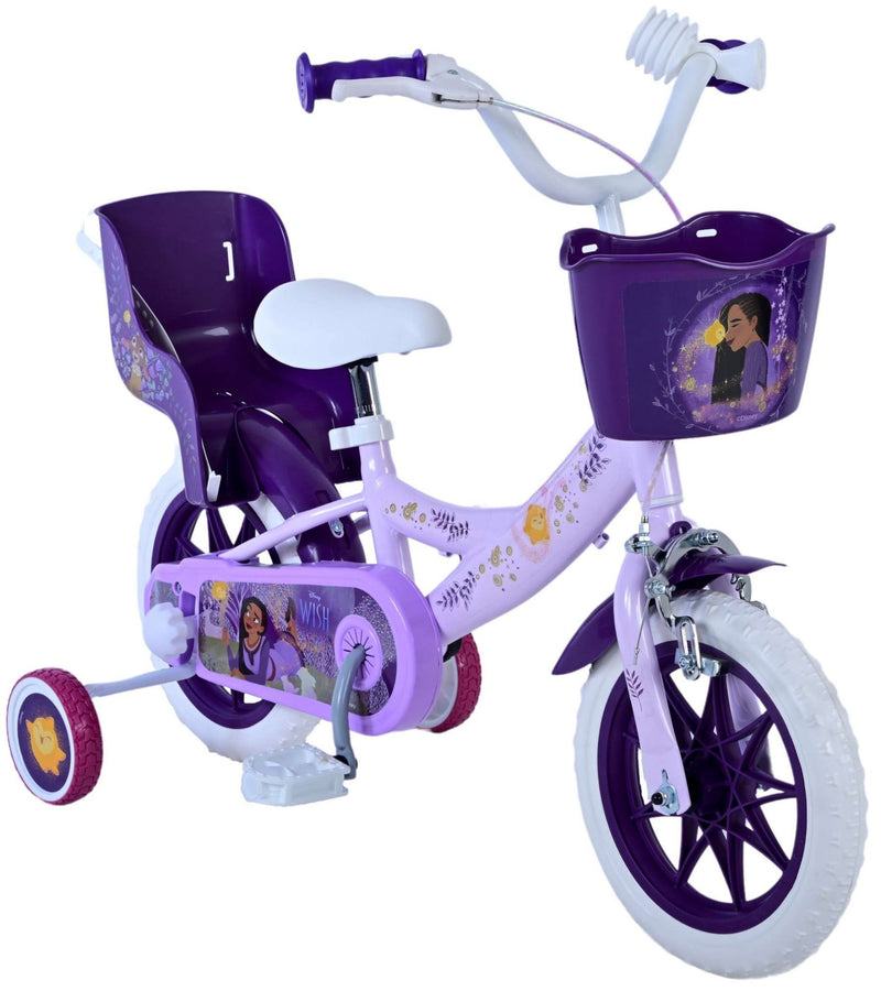 Afbeelding laden in galerijviewer, Wish Wish Wish Kinderfiets Meisjes 12 inch Paars