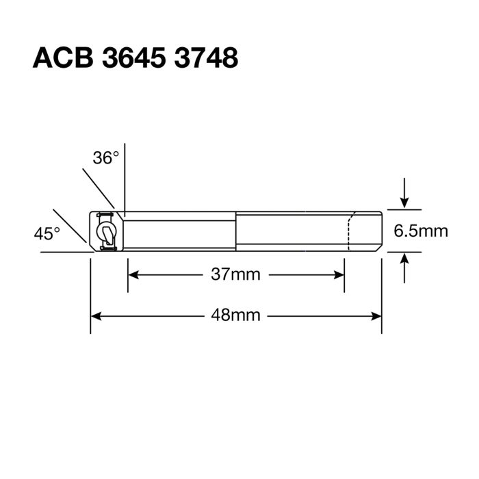 Afbeelding laden in galerijviewer, Enduro bearings acb 3645 3748 bo - abec 5 - black oxide (angular contact) - 37x48x6,5 (36x45°)