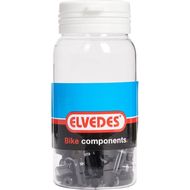 Afbeelding laden in galerijviewer, Pot Kabelhoedje Elvedes Zwart 5,0mm | Aluminium | 50 Stuks