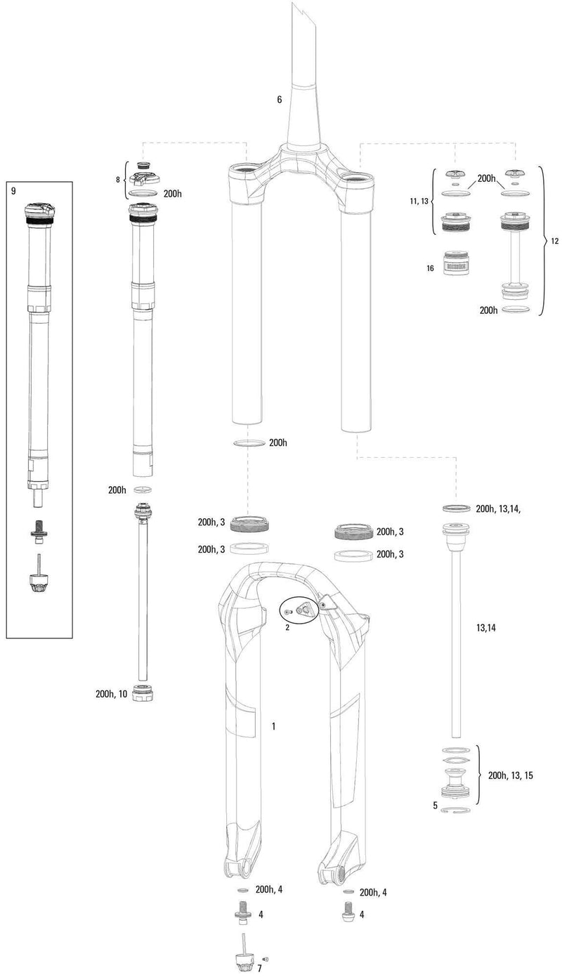 Afbeelding laden in galerijviewer, Rockshox verende voorvork pike dj susp.fork rs pike dj 140mm black