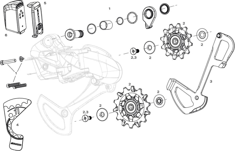 Afbeelding laden in galerijviewer, Sram achterderailleur xx1 eagle axs rear derail. xx1 eagle axs 12sp 52 t.