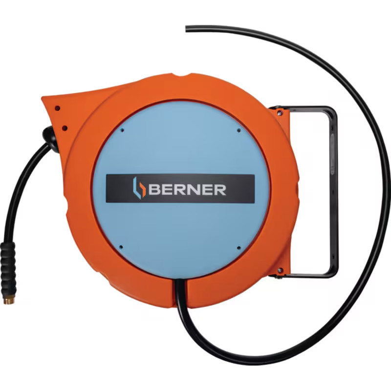 Afbeelding laden in galerijviewer, Berner luchthaspel 15bar 10m �8mm zelfoprollend oranje