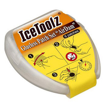 Afbeelding laden in galerijviewer, IceToolz Zelfklevende bandenplakkers AirDam 24056J5 50 doosjes à 6 stuks (in pot)