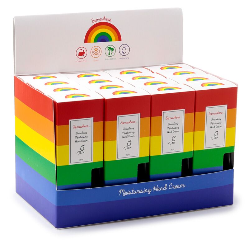 Afbeelding laden in galerijviewer, Somewhere regenboog handcreme 75ml - aardbei