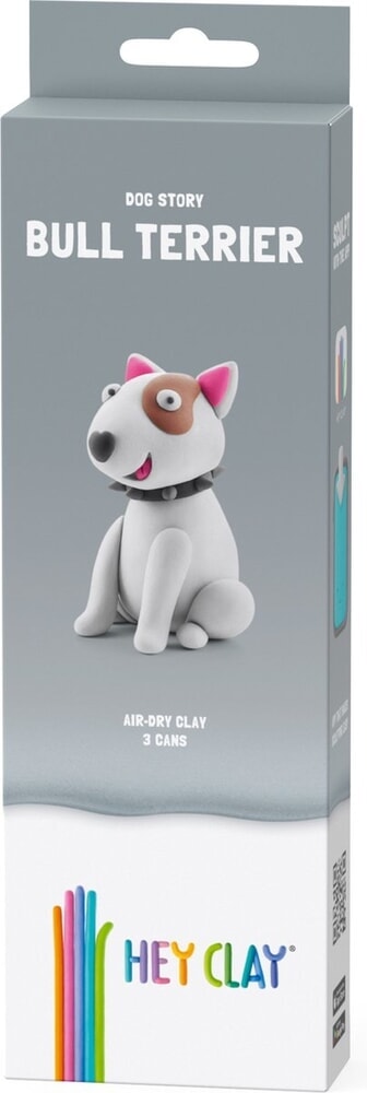 Afbeelding laden in galerijviewer, Hey-clay bull terrier 3 cans boetseerklei