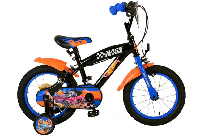 Afbeelding laden in galerijviewer, Hot wheels kinderfiets - jongens - 14 inch - zwart - twee handremmen