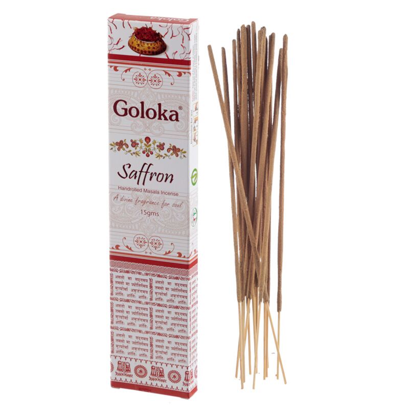 Afbeelding laden in galerijviewer, Saffraan - goloka masala wierook stokjes