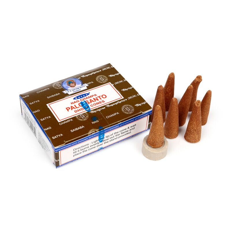 Afbeelding laden in galerijviewer, Satya palo santo nag champa dhoop wierook kegels