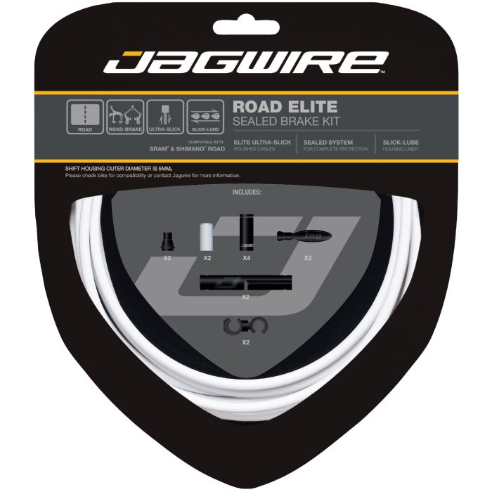 Afbeelding laden in galerijviewer, Jagwire road elite sealed brake kit - white