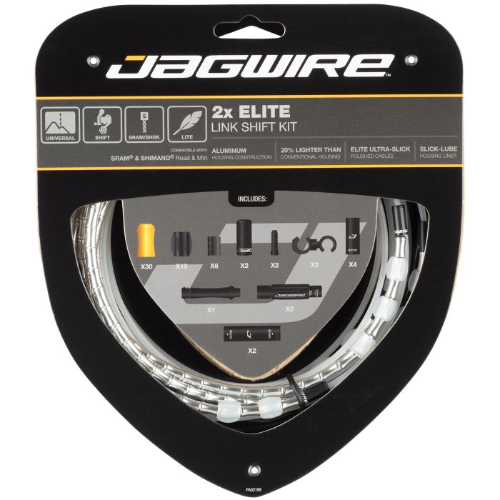 Afbeelding laden in galerijviewer, Jagwire 2x elite link shift kit - silver